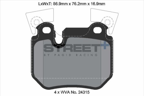 Pagid Street+ rear brake pads for BMW 1