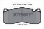 Pagid Street+ front brake pads for BMW 1, Mini Mini