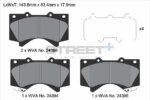 Pagid Street+ front brake pads for Lexus LX, Toyota Land Cruiser