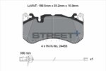Pagid Street+ front brake pads for Chevrolet Camaro, Chrysler 300C