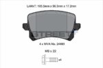 Pagid Street+ rear brake pads for VW CC, VW Passat CC