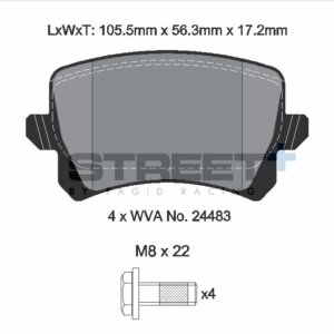 Pagid Street+ stražnje kočione pločice za VW CC, VW Passat CC