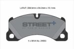 Pagid Street+ front brake pads for Porsche Panamera, VW Touareg