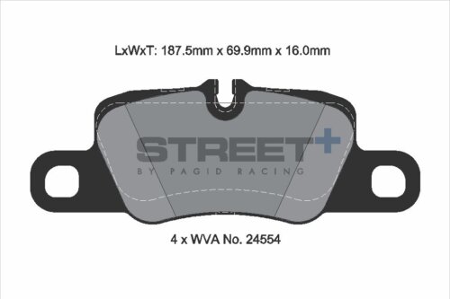 Pagid Street+ rear brake pads for Porsche Panamera, Porsche 911