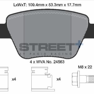 Pagid Street+ stražnje kočione pločice za VW Scirocco, VW Golf Cabriolet