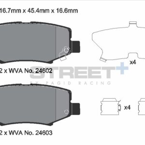 Pagid Street+ rear brake pads for Jeep Wrangler, Jeep Cherokee