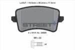 Pagid Street+ rear brake pads for Audi A4, Audi A5