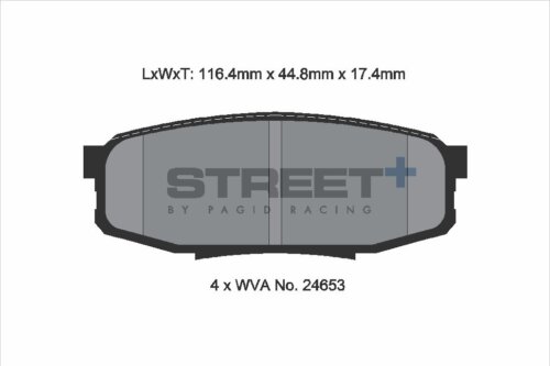 Pagid Street+ rear brake pads for Lexus LX, Toyota Land Cruiser