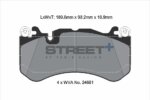 Pagid Street+ front brake pads for Mercedes-Benz AMG GT, Mercedes-Benz C-Class