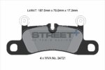 Pagid Street+ rear brake pads for Porsche Boxster, Porsche Cayenne
