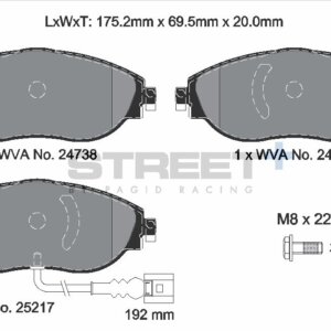 Pagid Street+ prednje kočione pločice za VW CC, VW Sharan