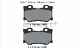 Pagid Street+ rear brake pads for Infiniti Q40, Infiniti Q50