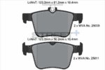 Pagid Street+ rear brake pads for VW Golf, Audi TT