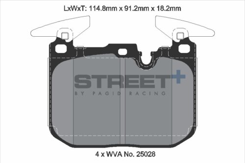 Pagid Street+ front brake pads for BMW 1, BMW 4