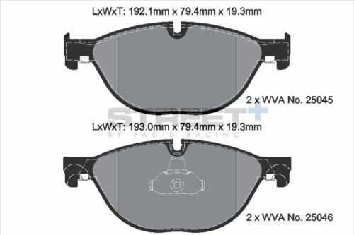 Pagid Street+ front brake pads for BMW 5 Gran Turismo, BMW 5