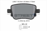 Pagid Street+ rear brake pads for VW Polo, Skoda Octavia