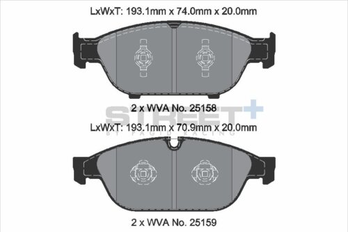 Pagid Street+ front brake pads for Audi A7, Audi A6