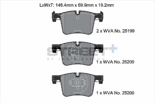 Pagid Street+ front brake pads for BMW 1, BMW 3