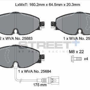 Pagid Street+ prednje kočione pločice za VW Golf, VW Polo