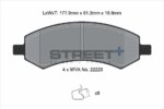 Pagid Street+ front brake pads for Jeep Wrangler, Dodge RAM 1500