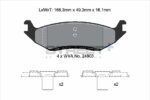 Pagid Street+ rear brake pads for Dodge Durango, Dodge RAM 1500