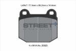 Pagid Street+ front brake pads for Lotus Elise, Lotus Europa