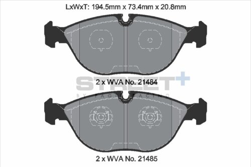 Pagid Street+ front brake pads for Audi TT, Chrysler Crossfire