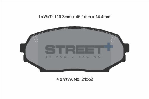 Pagid Street+ front brake pads for Mazda MX-5