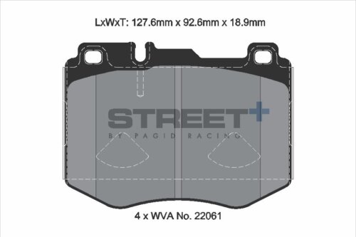 Pagid Street+ front brake pads for Mercedes-Benz C-Class