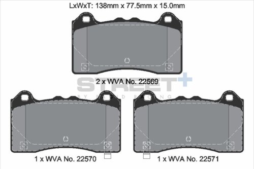 Pagid Street+ front brake pads for Ford Focus