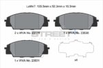 Pagid Street+ front brake pads for Honda Civic, Honda S2000