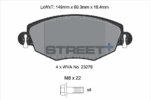 Pagid Street+ front brake pads for Ford Mondeo, Jaguar X-Type