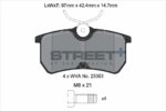 Pagid Street+ front brake pads for Ford Fiesta, Ford Focus