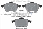 Pagid Street+ front brake pads for SEAT Leon, VW New Beetle