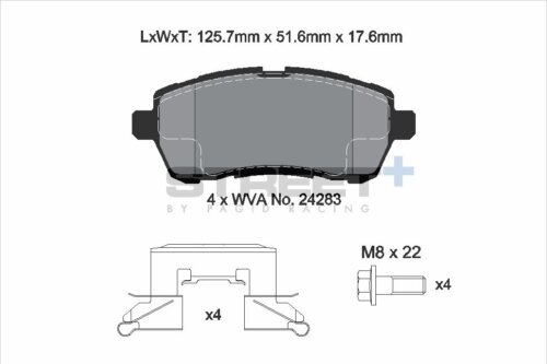 Pagid Street+ front brake pads for Suzuki Baleno, Ford Fiesta