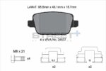 Pagid Street+ rear brake pads for Ford Scorpio, Ford Focus