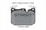 Pagid Street+ front brake pads for BMW 1, BMW 4