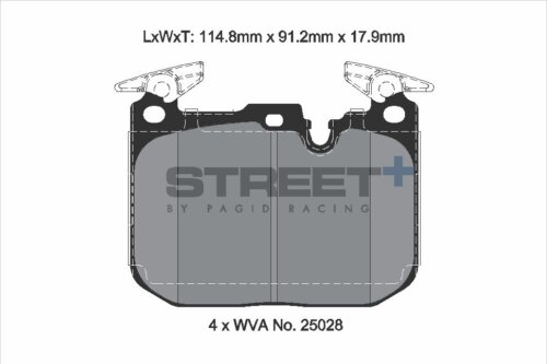 Pagid Street+ front brake pads for BMW 1, BMW 4