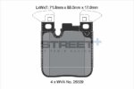 Pagid Street+ rear brake pads for BMW 1, BMW 4