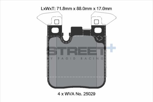 Pagid Street+ rear brake pads for BMW 1, BMW 4