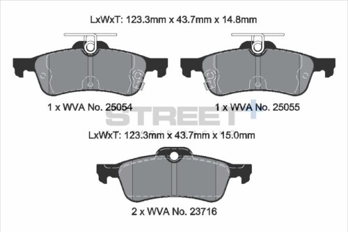 Pagid Street+ rear brake pads for Honda Civic
