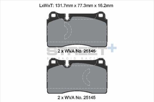Pagid Street+ front brake pads for Audi TT, Cupra Formentor