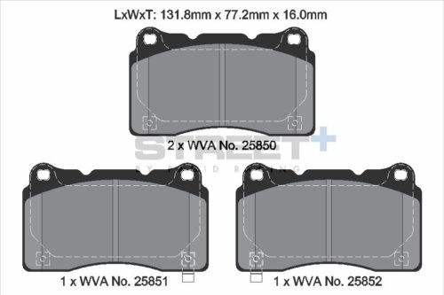 Pagid Street+ front brake pads for Honda Civic