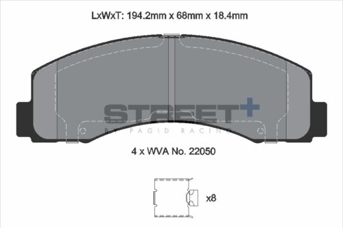 Pagid Street+ front brake pads for Ford Expedition, Ford F-150