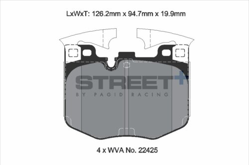 Pagid Street+ front brake pads for BMW 2, BMW 4