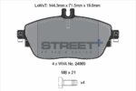 Pagid Street+ front brake pads for Infiniti Q30, Mercedes-Benz B-Class