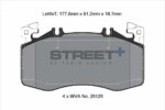 Pagid Street+ front brake pads for Mercedes-Benz CLA, Mercedes-Benz CLA-Class