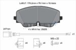 Pagid Street+ front brake pads for VW Arteon, VW Golf