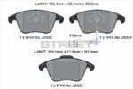 Pagid Street+ front brake pads for VW Sharan, VW Tiguan
