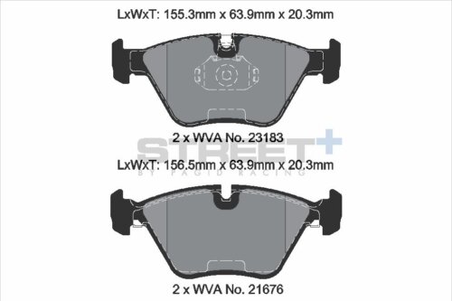 Pagid Street+ front brake pads for BMW 3, BMW 5